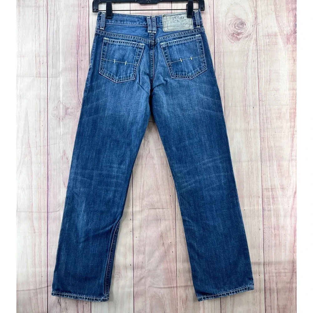 Polo Ralph Lauren Kids Jeans Blue Embroidered Pocket Size 12 - Picture 3 of 7